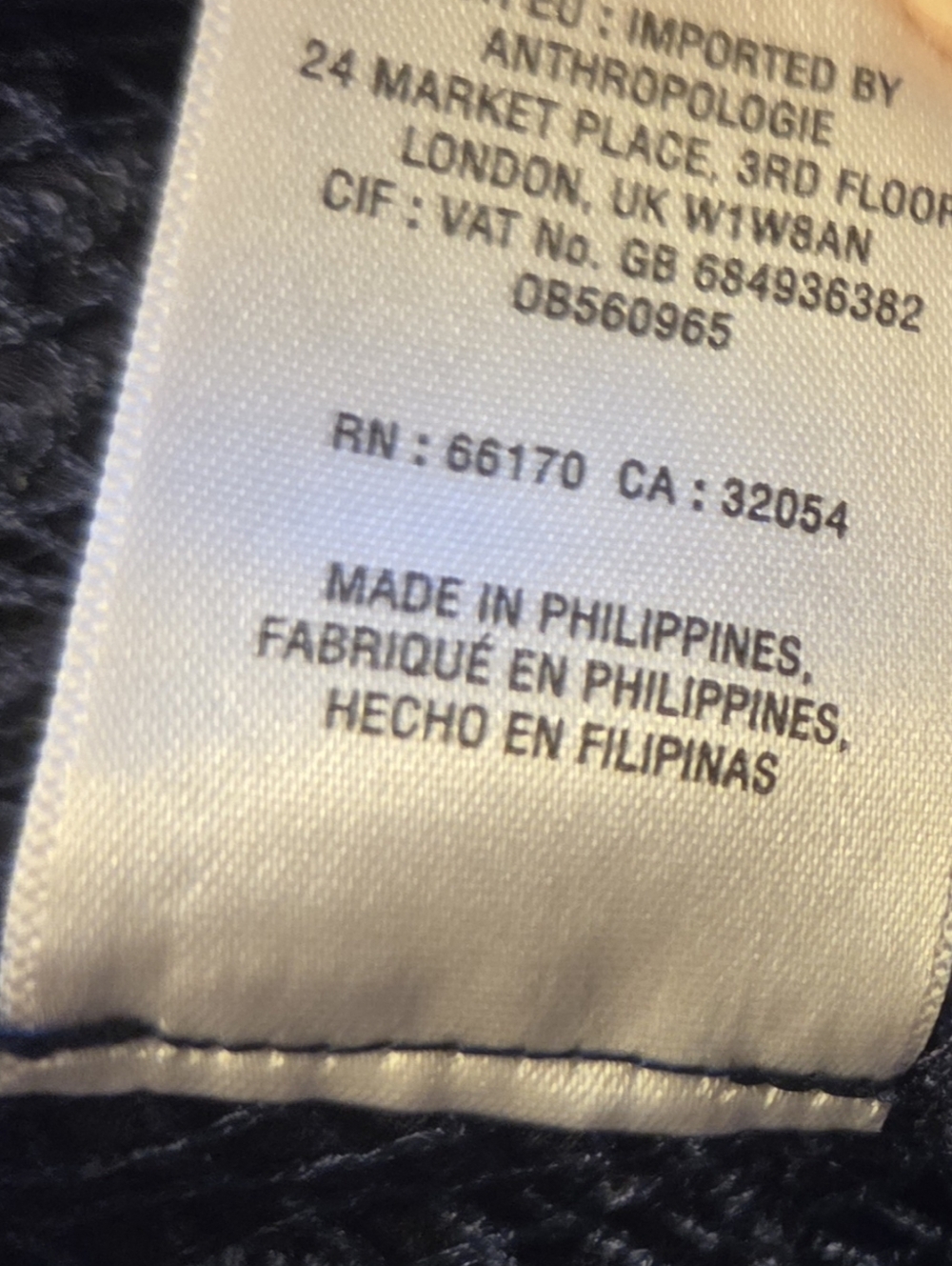 Anthropologie x Elevenses Miranda Lace Bomber Jacket in navy blue Size Small - Picture 10 of 12